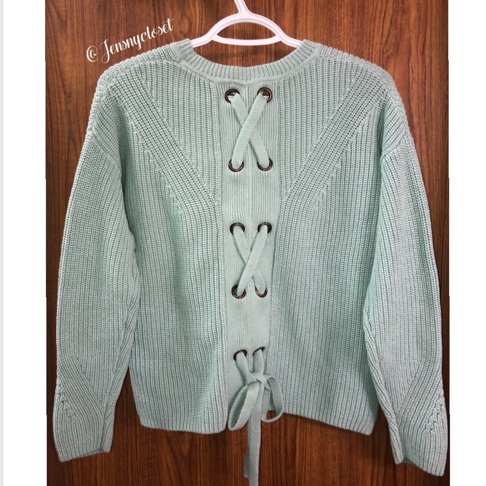 NEW!! LUCKY BRAND Lace Pullover Crew Knit Sweater